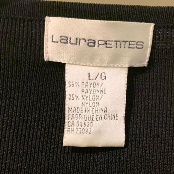 Laura Petites beaded pullover sweater, sz large, EUC, black body, bronze… - Picture 4 of 15